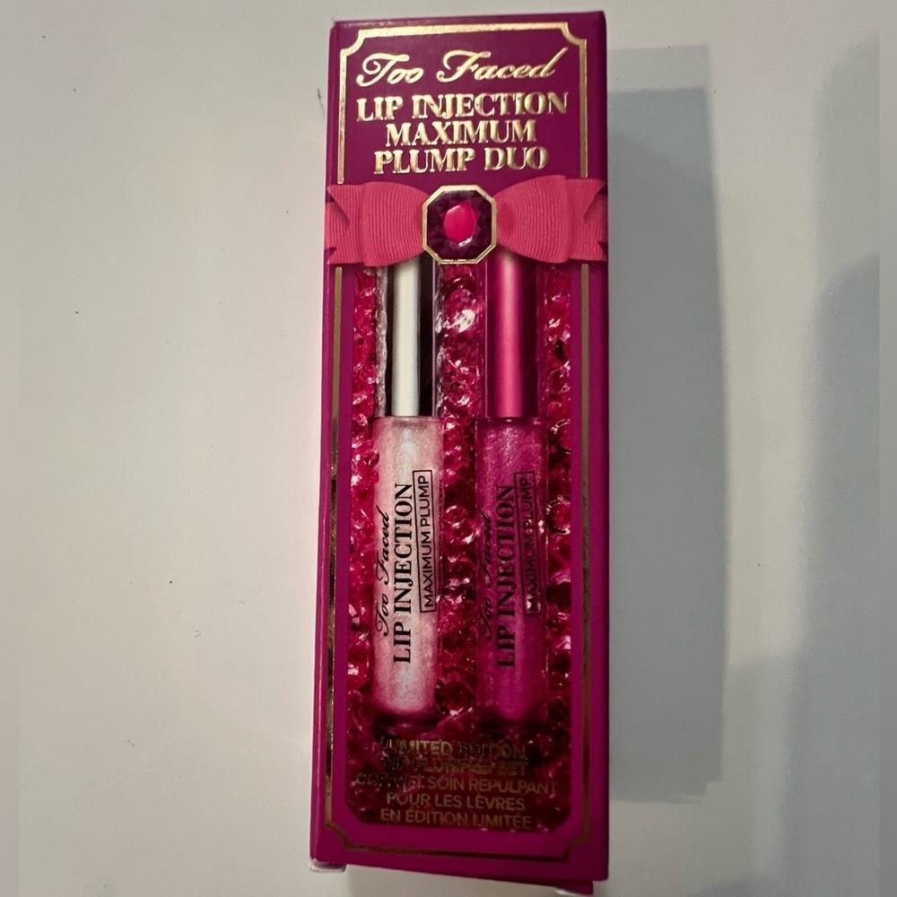 ๐Too Faced Lip Injection Maximum Plump Lip Gloss Duo::NIB::Limited Edition:: - Picture 2 of 13